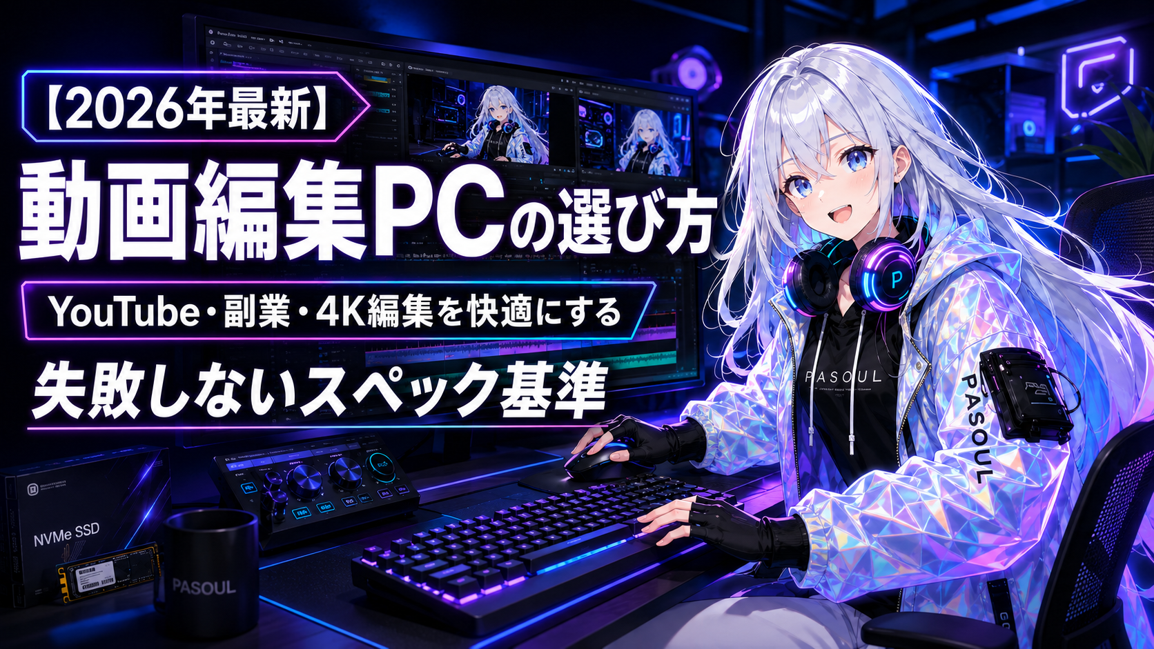 2026年最新】動画編集PCの選び方｜YouTube・副業・4K編集を快適にする
